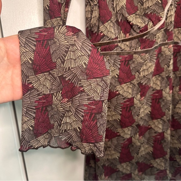 Axcess Y2K Long Sleeve Sheer Top. Size: Medium. - Picture 3 of 5